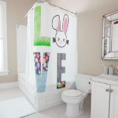 Liebe Ostern - Osterhase - Osterneier Duschvorhang (Beispiel)