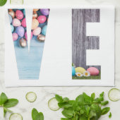 Liebe Ostern - Osterhase - Osterneier Geschirrtuch (Gefaltet)