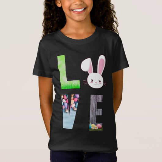 Liebe Ostern - Osterhase - Osterneier T-Shirt (Vorderseite)