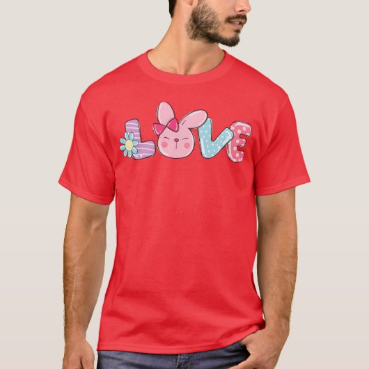 Liebe Ostern retro T-Shirt (Vorderseite)
