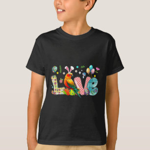 Liebe Ostern Sonnenhase Jagd Eier Blume T-Shirt