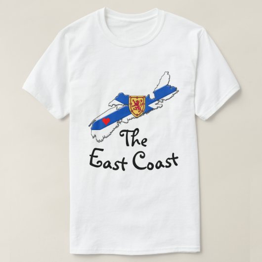Liebe Ostküste Herz Nova Scotia Shirt (Design vorne)