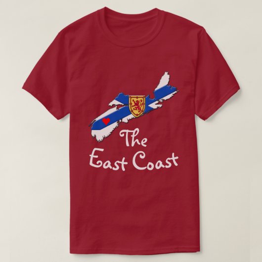 Liebe Ostküste Herz Nova Scotia Shirt (Design vorne)