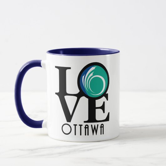 LIEBE Ottawa 11oz (Stadtflagge) Tasse (Links)