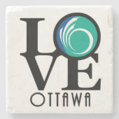 LIEBE Ottawa Steinuntersetzer (Vorderseite)