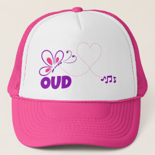 Liebe Oud Pink Lila Schmetterling Herz Truckerkappe