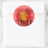 Liebe Out Loud Runder Aufkleber (Tasche)