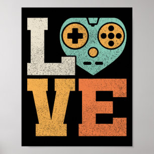 Liebe Outfit Vintages Videospiel Kostüm Retro-Gami Poster