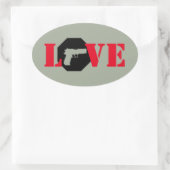 LIEBE OVALER AUFKLEBER (Tasche)