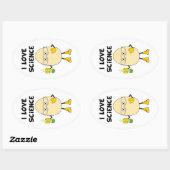 Liebe Ovaler Aufkleber (Blatt)