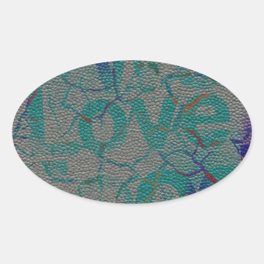 Liebe Ovaler Aufkleber (Vorderseite)