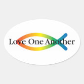 Liebe Ovaler Aufkleber (Vorderseite)