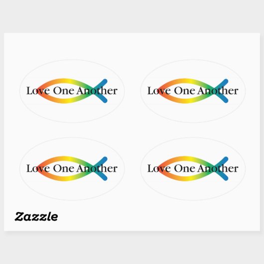 Liebe Ovaler Aufkleber (Blatt)