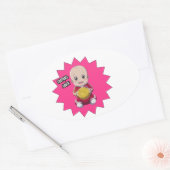 Liebe Ovaler Aufkleber (Umschlag)