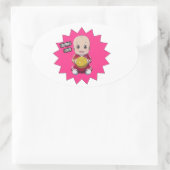 Liebe Ovaler Aufkleber (Tasche)