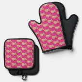 LIEBE Oven Mitt & Pot Holding Set (Vorderseite/Rückseite)