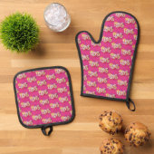 LIEBE Oven Mitt & Pot Holding Set (Oben Unten)