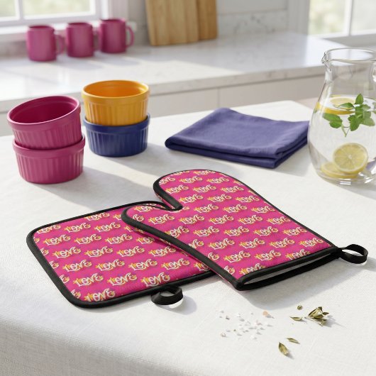 LIEBE Oven Mitt & Pot Holding Set