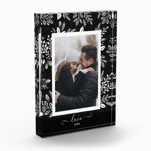 LIEBE Overlay Elegante Botanicals-Familie Fotoblock (Links)