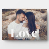 Liebe Overlay Personalisierte Paare Foto Fotoplatte (Vorderseite)