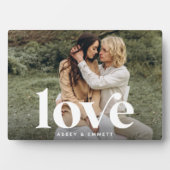 Liebe Overlay Personalisierte Paare Foto Fotoplatte (Vorderseite)