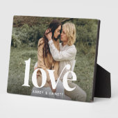 Liebe Overlay Personalisierte Paare Foto Fotoplatte (Seite)