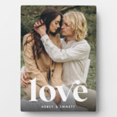 Liebe Overlay Personalisierte Paare Foto Fotoplatte (Vorderseite)