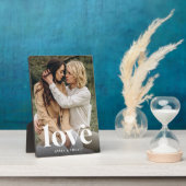 Liebe Overlay Personalisierte Paare Foto Fotoplatte (Seite)