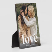 Liebe Overlay Personalisierte Paare Foto Fotoplatte (Seite)