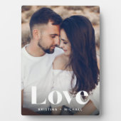 Liebe Overlay Personalisierte Paare Foto Fotoplatte (Vorderseite)