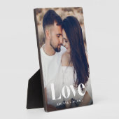 Liebe Overlay Personalisierte Paare Foto Fotoplatte (Seite)