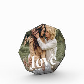 Liebe Overlay Personalisierte Paare Fotoblock (Links)