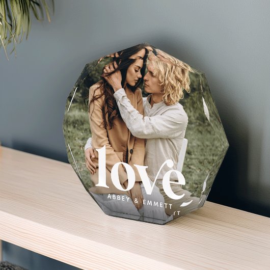 Liebe Overlay Personalisierte Paare Fotoblock