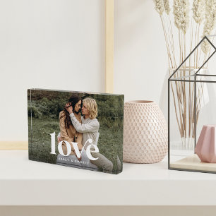 Liebe Overlay Personalisierte Paare Fotoblock