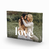 Liebe Overlay Personalisierte Paare Fotoblock (Rechts)