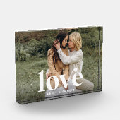Liebe Overlay Personalisierte Paare Fotoblock (Links)