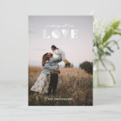 Liebe-Overlay Valentinstag-Karte - Weiß Einladung (Stehend Vorderseite)