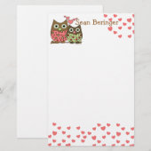 Liebe Owls Briefpapier (Vorne/Hinten)