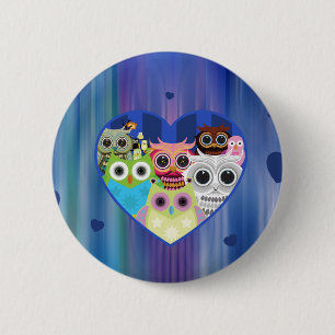 Liebe Owls Button