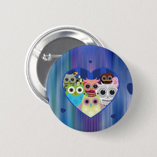 Liebe Owls Button (Vorne & Hinten)