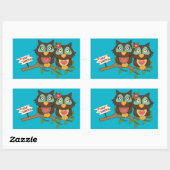 Liebe Owls entwerfen Etiketten Stickers (Blatt)