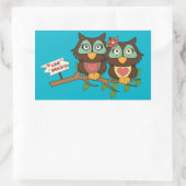 Liebe Owls entwerfen Etiketten Stickers (Tasche)