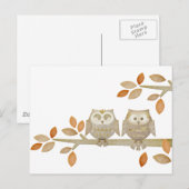Liebe Owls in Bäumen Postkarte (Vorne/Hinten)