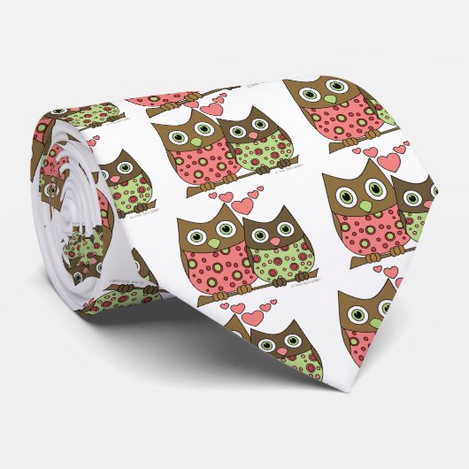 Liebe Owls Krawatte (Gerollt)