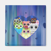 Liebe Owls Magnet (Vorne)