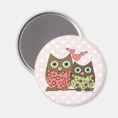 Liebe Owls Magnet (Vorderseite/Rückseite)