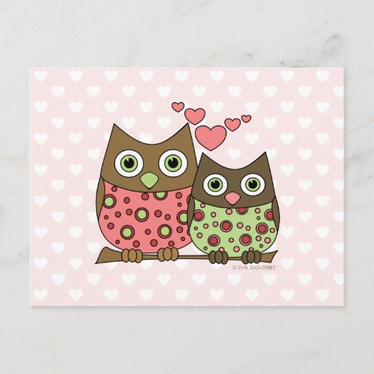 Liebe Owls Postkarte (Vorderseite)