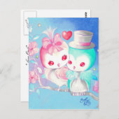 Liebe Owls Postkarte (Vorne/Hinten)