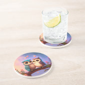 Liebe Owls Sandstone Untersetzer (Seite)