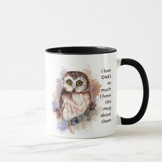 Liebe OWLS so viel ich Spaß Kostenvoranschlag Tass Tasse (Rechts)